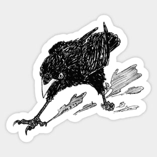 The Running Crow Sticker